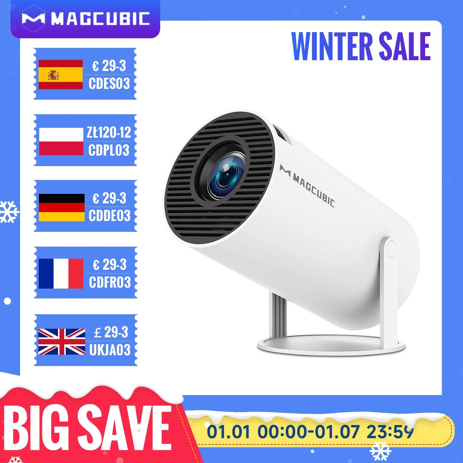 Magcubic Projector HY300 Pro 4K Android 11