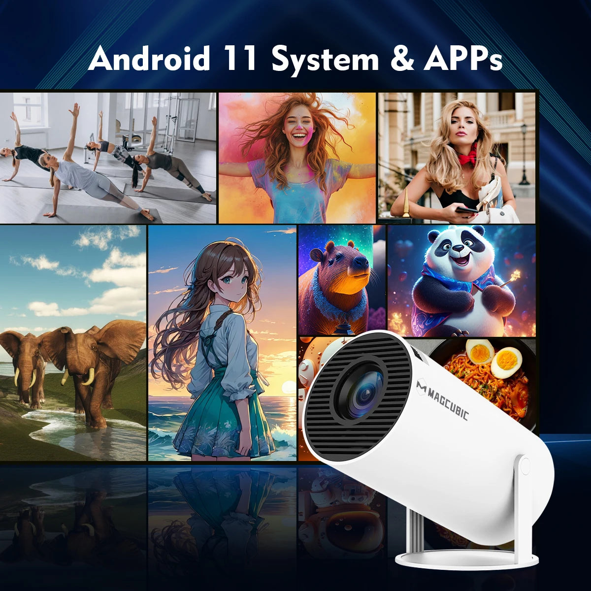 Magcubic Projector HY300 Pro 4K Android 11